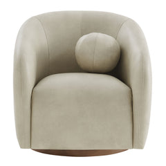 Holland Mineral Swivel Vegan Leather Armchair - Ornate Home