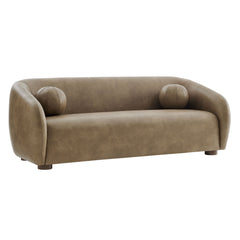 Holland Mushroom 85" Vegan Leather Sofa - Ornate Home