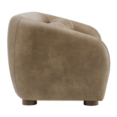 Holland Mushroom 85" Vegan Leather Sofa - Ornate Home
