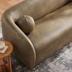 Holland Mushroom 85" Vegan Leather Sofa - Ornate Home