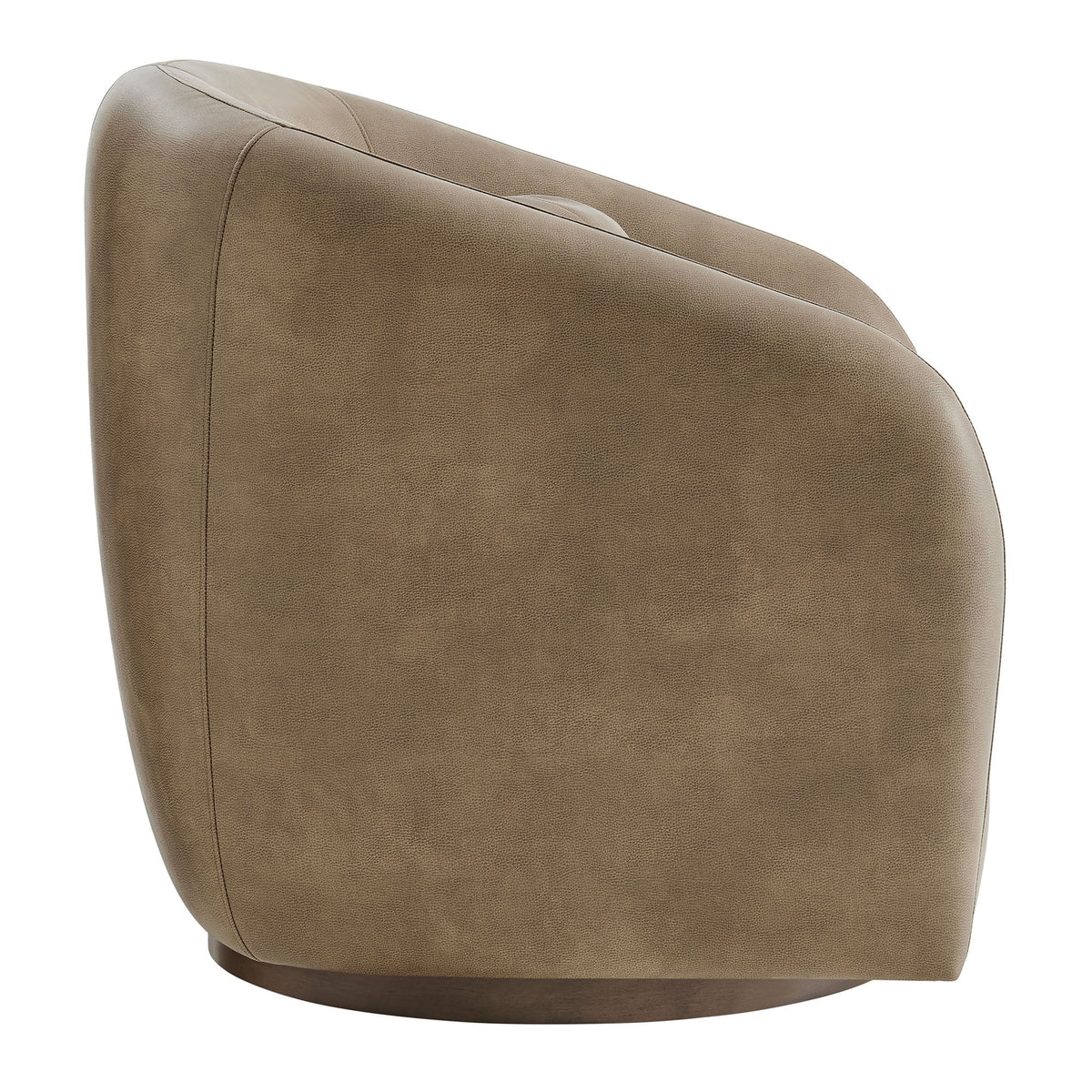 Holland Mushroom Swivel Vegan Leather Armchair - Ornate Home