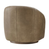 Holland Mushroom Swivel Vegan Leather Armchair - Ornate Home