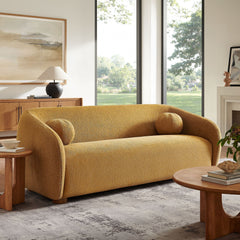 Holland Mustard 85" Chenille Fabric Sofa - Ornate Home