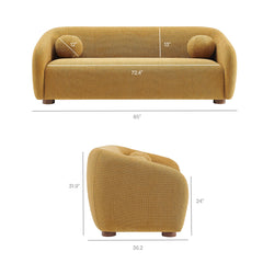 Holland Mustard 85" Chenille Fabric Sofa - Ornate Home
