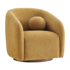 Holland Mustard Swivel Chenille Fabric Armchair - Ornate Home