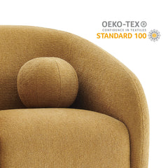 Holland Mustard Swivel Chenille Fabric Armchair - Ornate Home