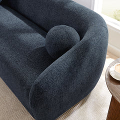 Holland Navy 85" Chenille Fabric Sofa - Ornate Home