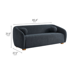 Holland Navy 85" Chenille Fabric Sofa - Ornate Home