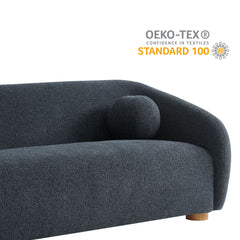 Holland Navy 85" Chenille Fabric Sofa - Ornate Home