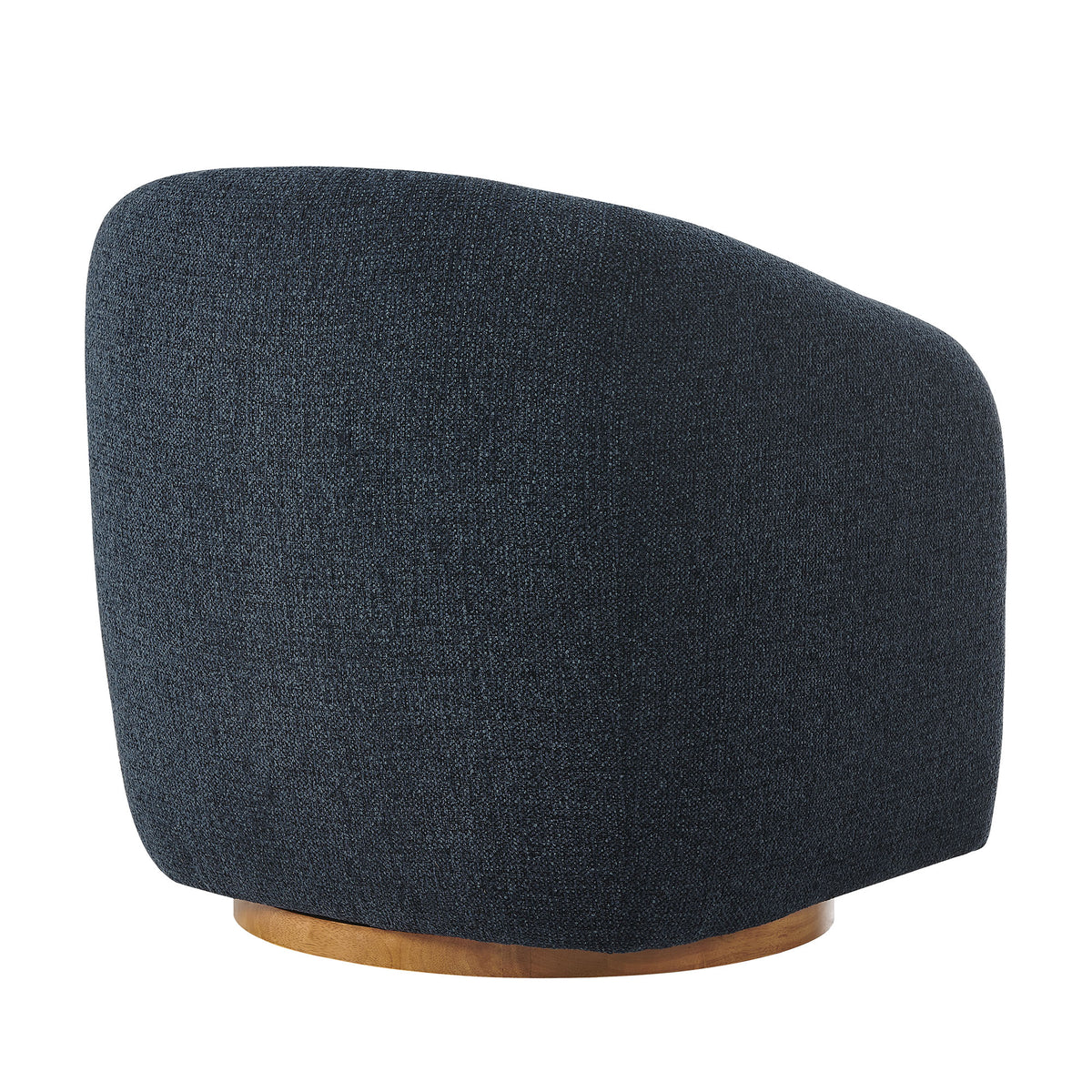 Holland Navy Swivel Chenille Fabric Armchair - Ornate Home