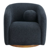 Holland Navy Swivel Chenille Fabric Armchair - Ornate Home