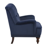 Holland Park Dark Blue Velvet Accent Chair - Ornate Home