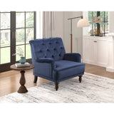Holland Park Dark Blue Velvet Accent Chair - Ornate Home