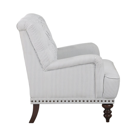 Holland Park Gray/White Accent Chair - Ornate Home