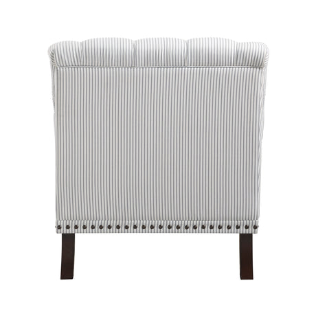 Holland Park Gray/White Accent Chair - Ornate Home