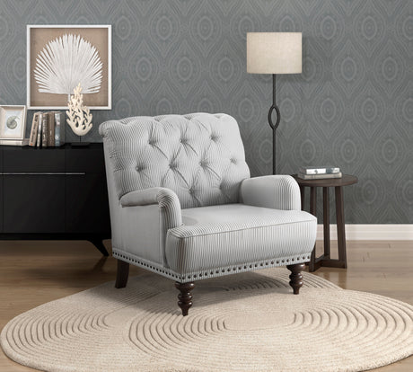Holland Park Gray/White Accent Chair - Ornate Home
