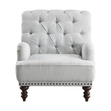 Holland Park Gray/White Accent Chair - Ornate Home