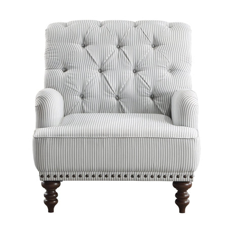 Holland Park Gray/White Accent Chair - Ornate Home