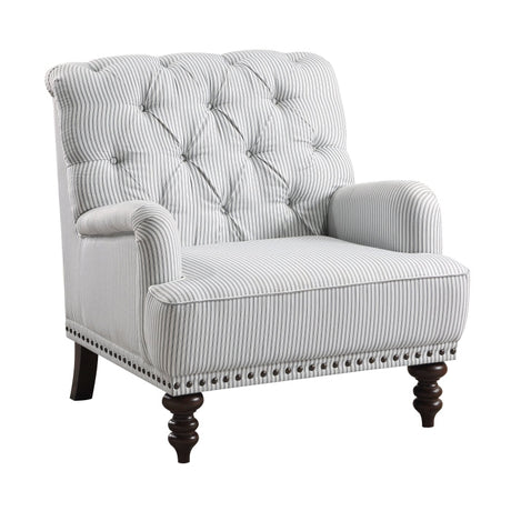Holland Park Gray/White Accent Chair - Ornate Home