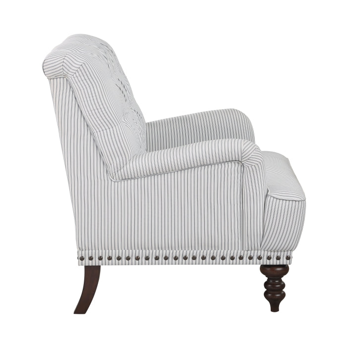 Holland Park Gray/White Accent Chair - Ornate Home