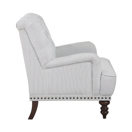 Holland Park Gray/White Accent Chair - Ornate Home