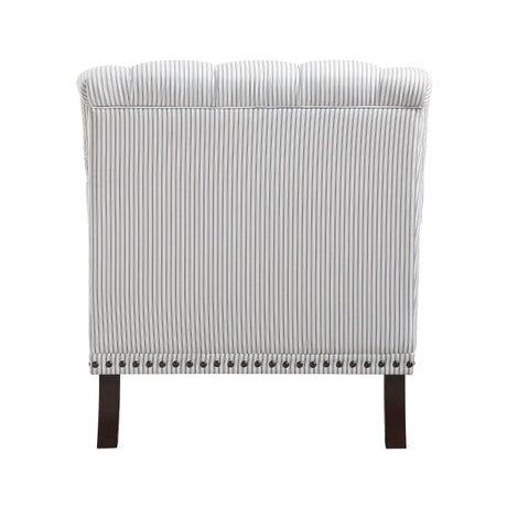 Holland Park Gray/White Accent Chair - Ornate Home