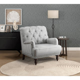 Holland Park Gray/White Accent Chair - Ornate Home