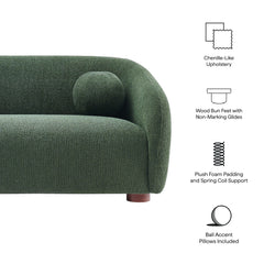 Holland Pine 85" Chenille Fabric Sofa - Ornate Home