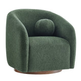 Holland Pine Swivel Chenille Fabric Armchair - Ornate Home