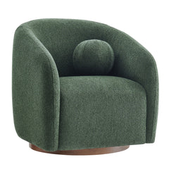 Holland Pine Swivel Chenille Fabric Armchair - Ornate Home