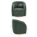Holland Pine Swivel Chenille Fabric Armchair - Ornate Home