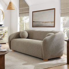 Holland Taupe 85" Chenille Fabric Sofa - Ornate Home
