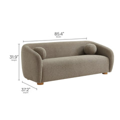 Holland Taupe 85" Chenille Fabric Sofa - Ornate Home