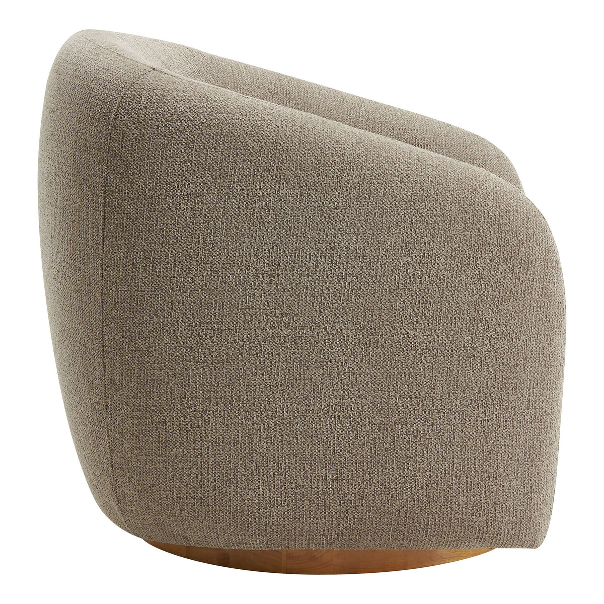 Holland Taupe Swivel Chenille Fabric Armchair - Ornate Home