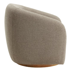 Holland Taupe Swivel Chenille Fabric Armchair - Ornate Home