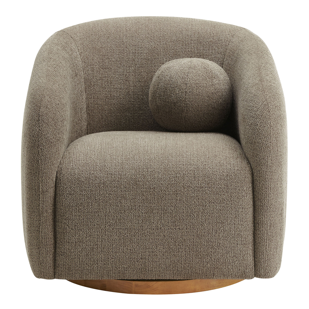 Holland Taupe Swivel Chenille Fabric Armchair - Ornate Home