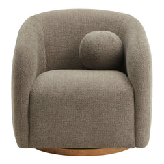 Holland Taupe Swivel Chenille Fabric Armchair - Ornate Home