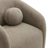Holland Taupe Swivel Chenille Fabric Armchair - Ornate Home