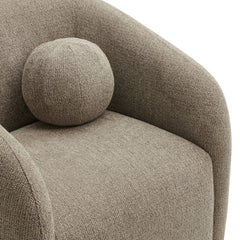Holland Taupe Swivel Chenille Fabric Armchair - Ornate Home