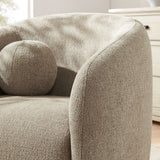 Holland Taupe Swivel Chenille Fabric Armchair - Ornate Home