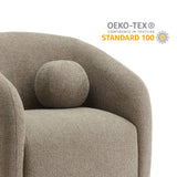 Holland Taupe Swivel Chenille Fabric Armchair - Ornate Home