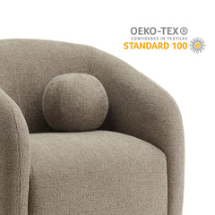 Holland Taupe Swivel Chenille Fabric Armchair - Ornate Home