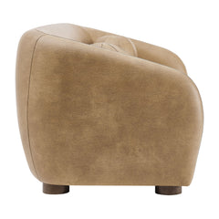 Holland Toast 85" Vegan Leather Sofa - Ornate Home