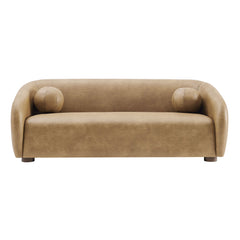 Holland Toast 85" Vegan Leather Sofa - Ornate Home