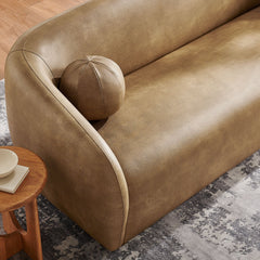 Holland Toast 85" Vegan Leather Sofa - Ornate Home