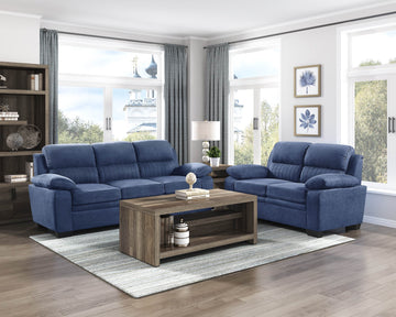 Holleman Blue Loveseat - Ornate Home