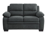 Holleman Dark Gray Loveseats - Ornate Home
