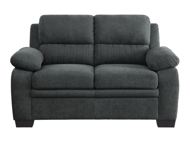 Holleman Dark Gray Loveseats - Ornate Home