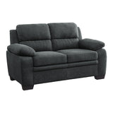 Holleman Dark Gray Loveseats - Ornate Home