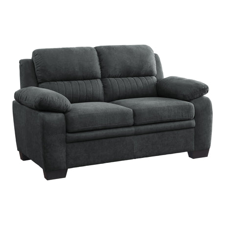 Holleman Dark Gray Loveseats - Ornate Home